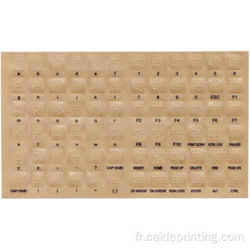 Autocollants de clavier en braille pour malvoyant